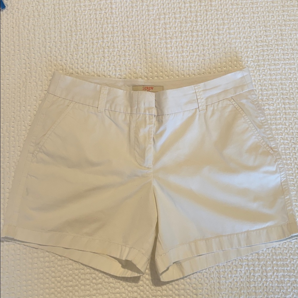 J. Crew Women's White Cotton Bermuda Shorts
